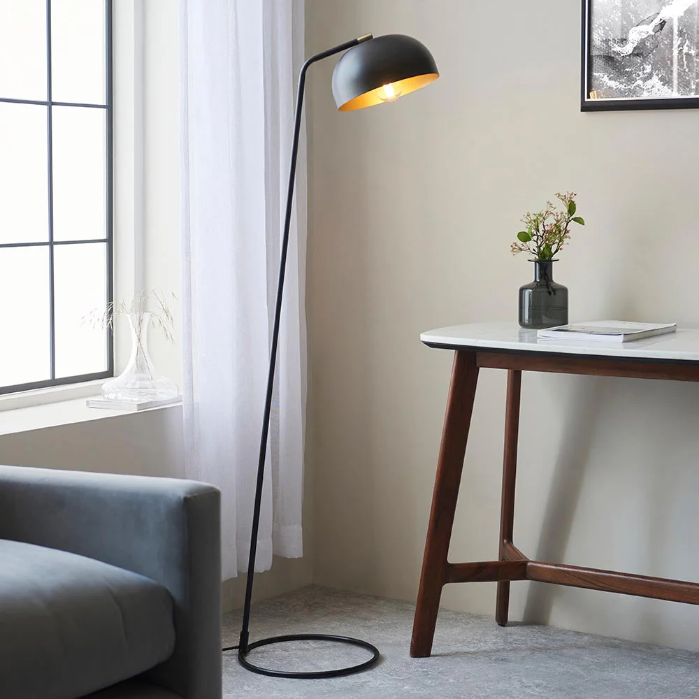 Saoph New Floor Lamp - Matt Black Finish  E27 - Image 2