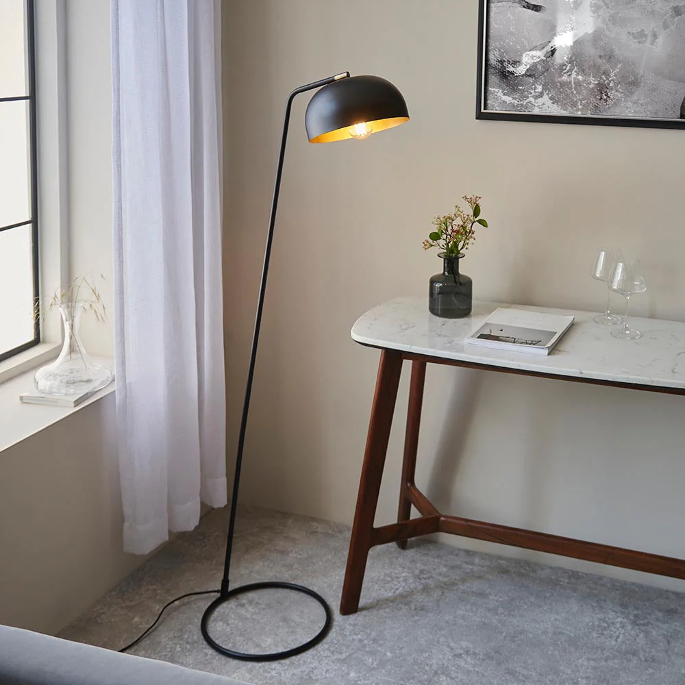 Saoph New Floor Lamp - Matt Black Finish  E27 - Image 3