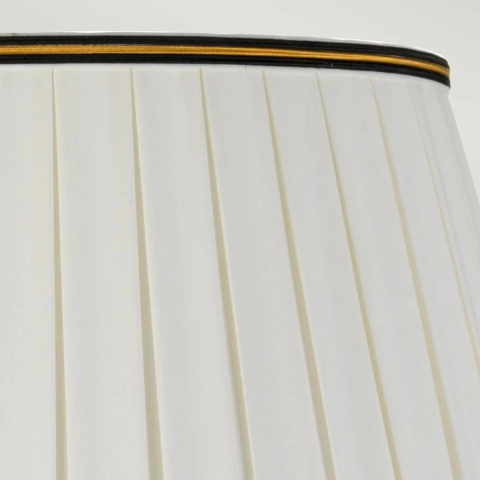 Sashi 1 Light Table Lamp With Tall Empire Shade - Green with Gold and Brown with Ivory with Black and Gold trim Shade - Image 2