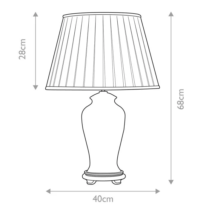 Sashi 1 Light Table Lamp With Tall Empire Shade - Green with Gold and Brown with Ivory with Black and Gold trim Shade - Image 3
