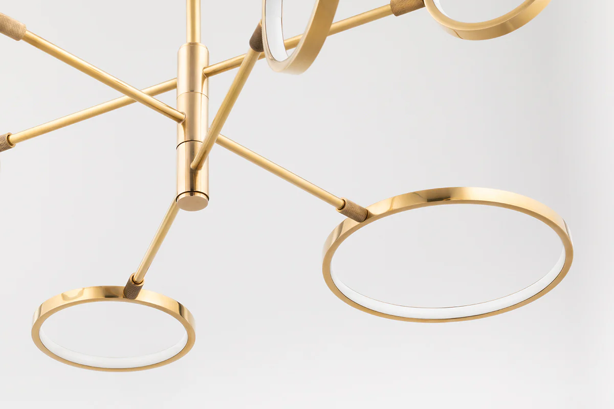 Saturn LED Chandelier - Aged Brass - Image 2