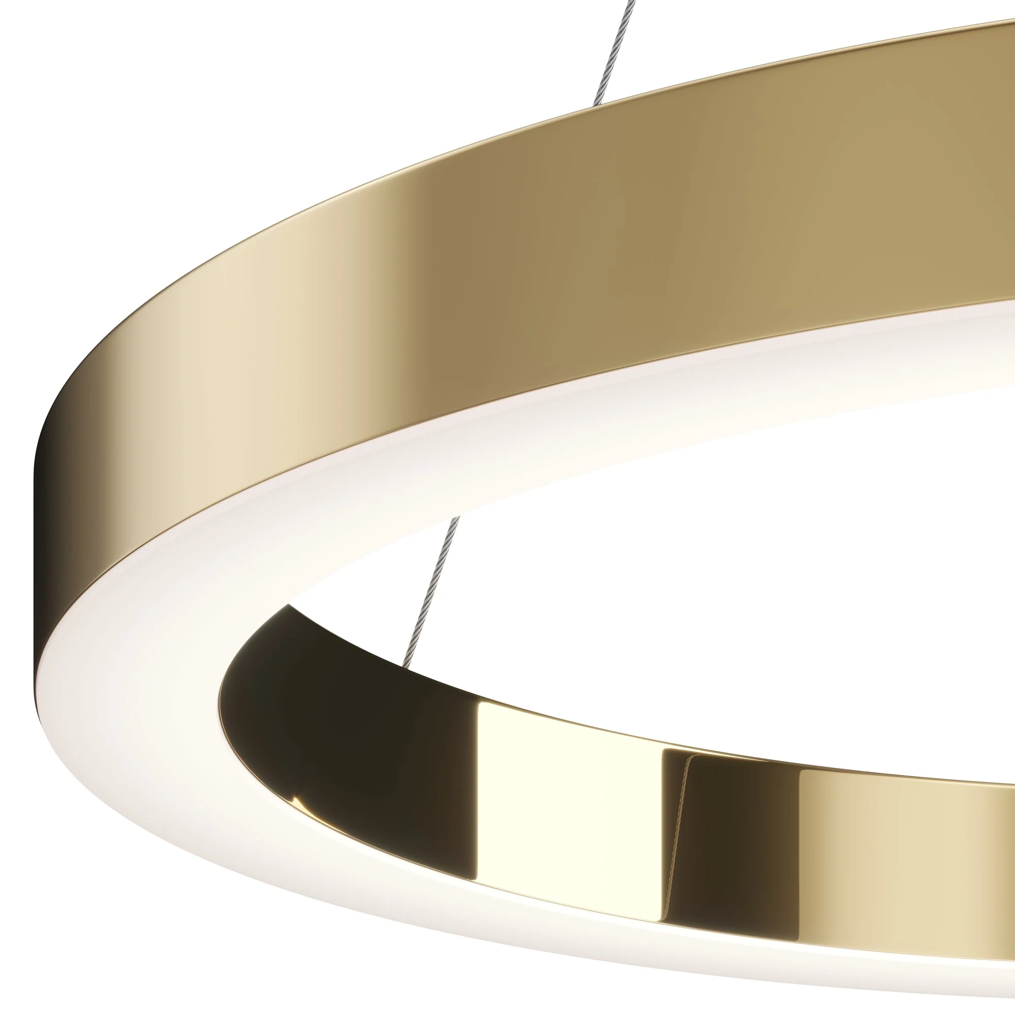 Saturno Small/Medium/Large LED Hanging Light - Brass Finish - Image 10