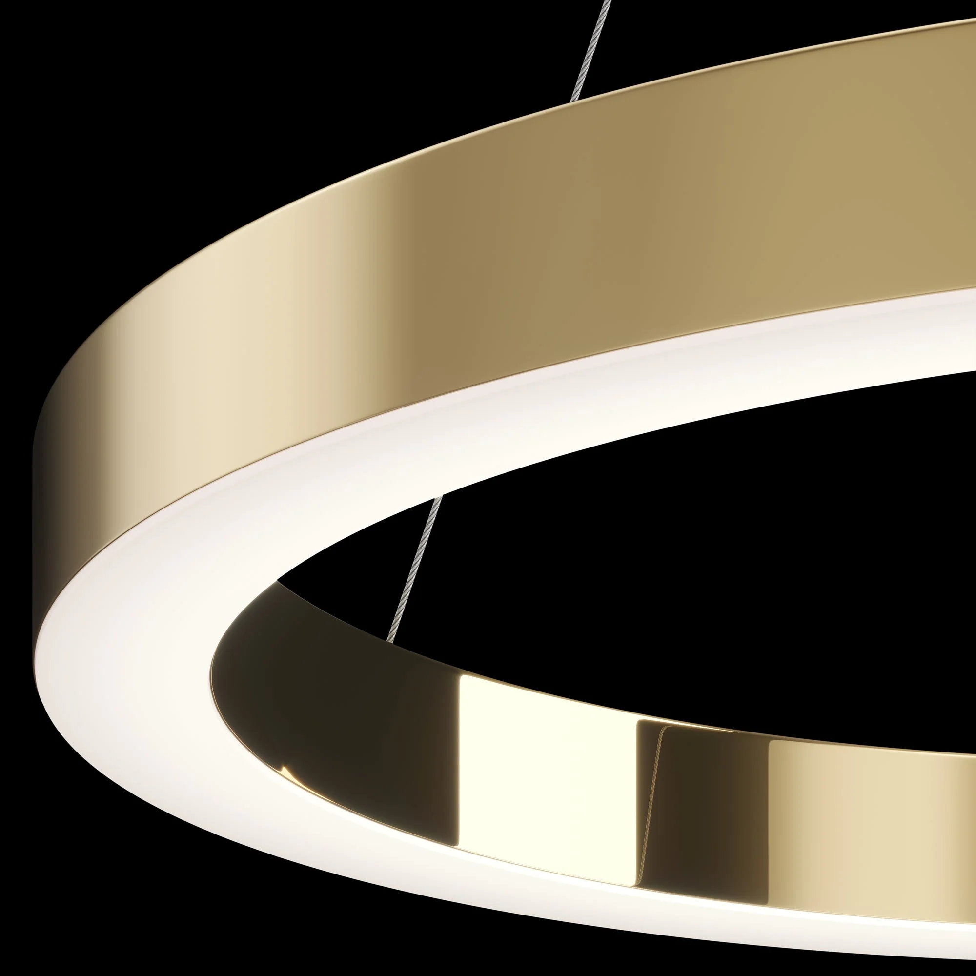 Saturno Small/Medium/Large LED Hanging Light - Brass Finish - Image 11