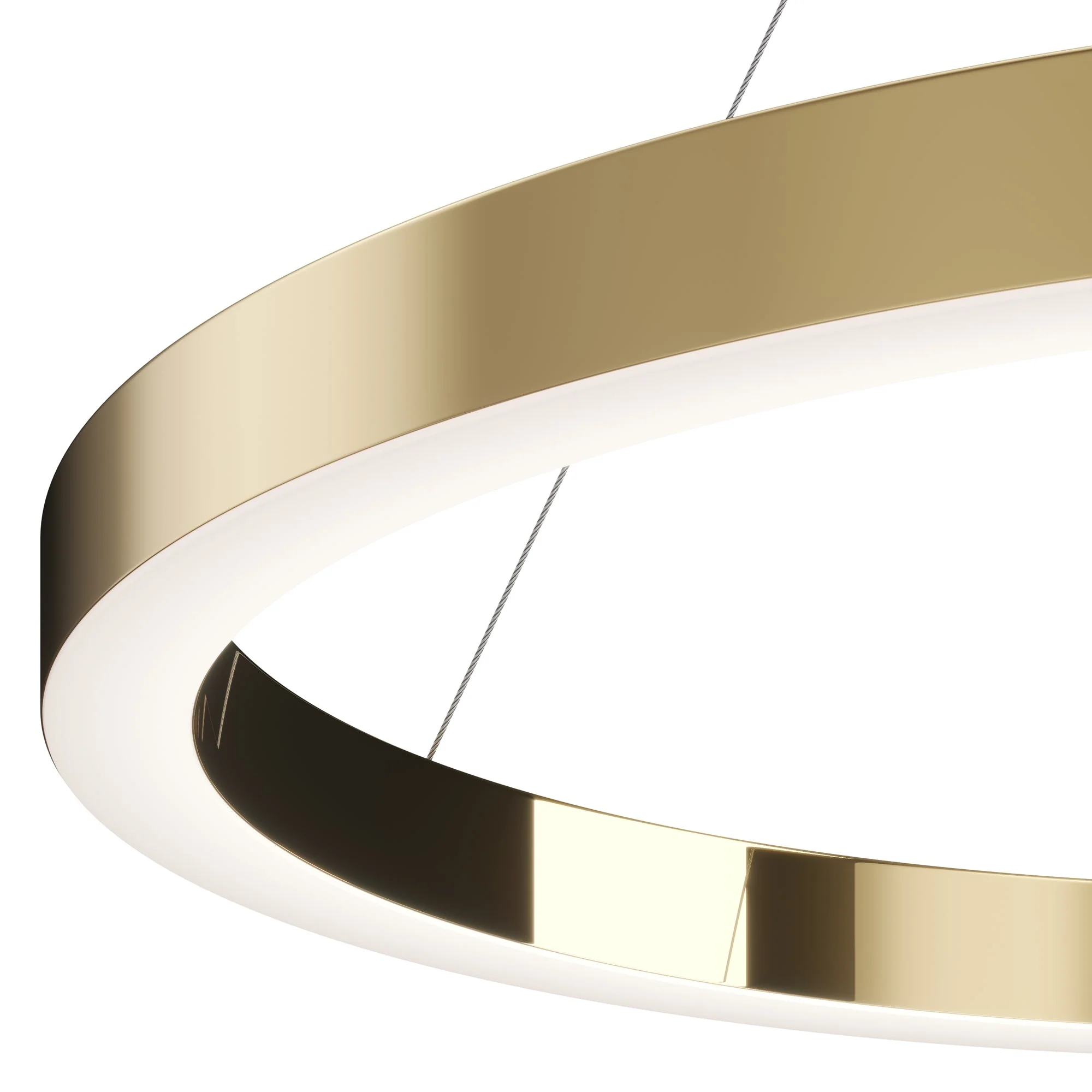 Saturno Small/Medium/Large LED Hanging Light - Brass Finish - Image 15