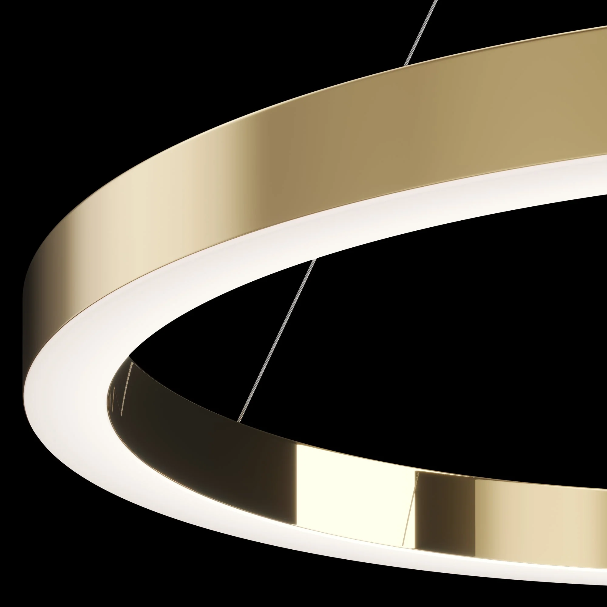 Saturno Small/Medium/Large LED Hanging Light - Brass Finish - Image 16
