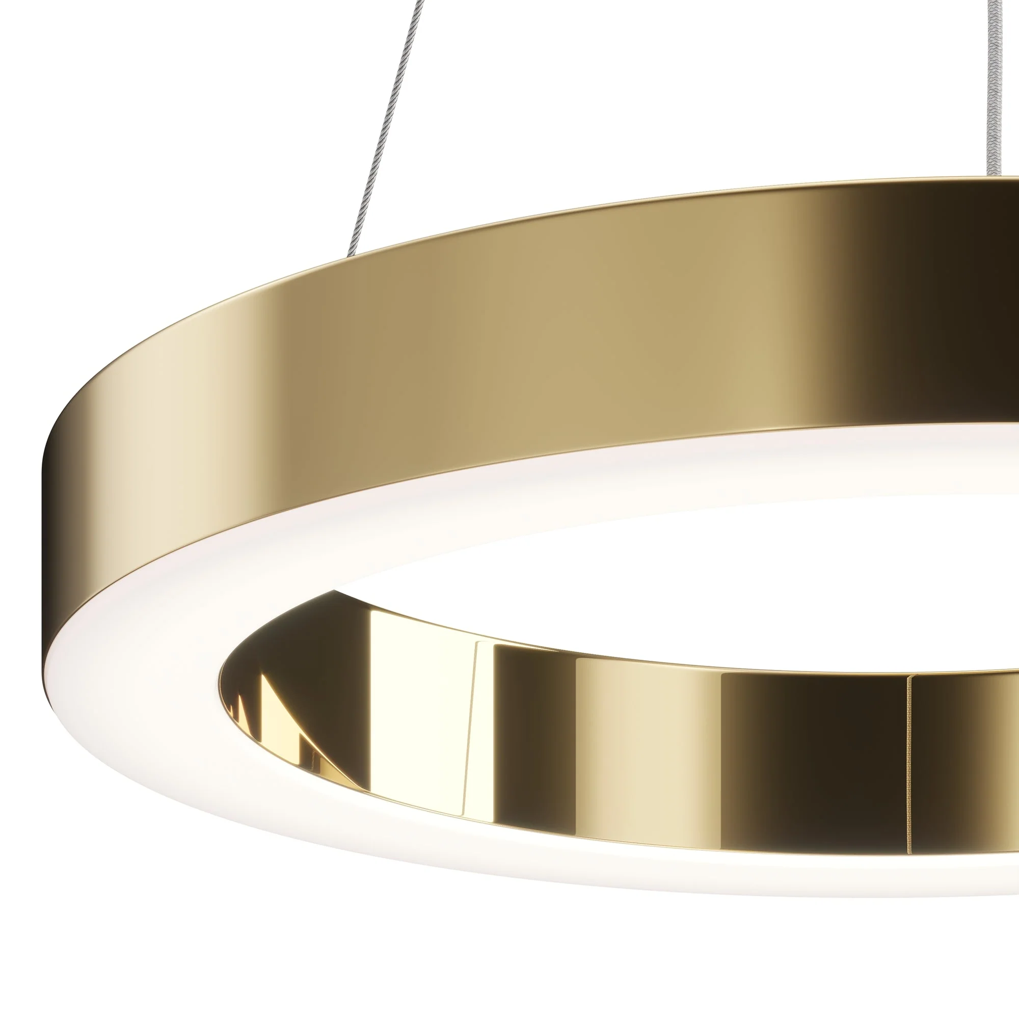 Saturno Small/Medium/Large LED Hanging Light - Brass Finish - Image 4