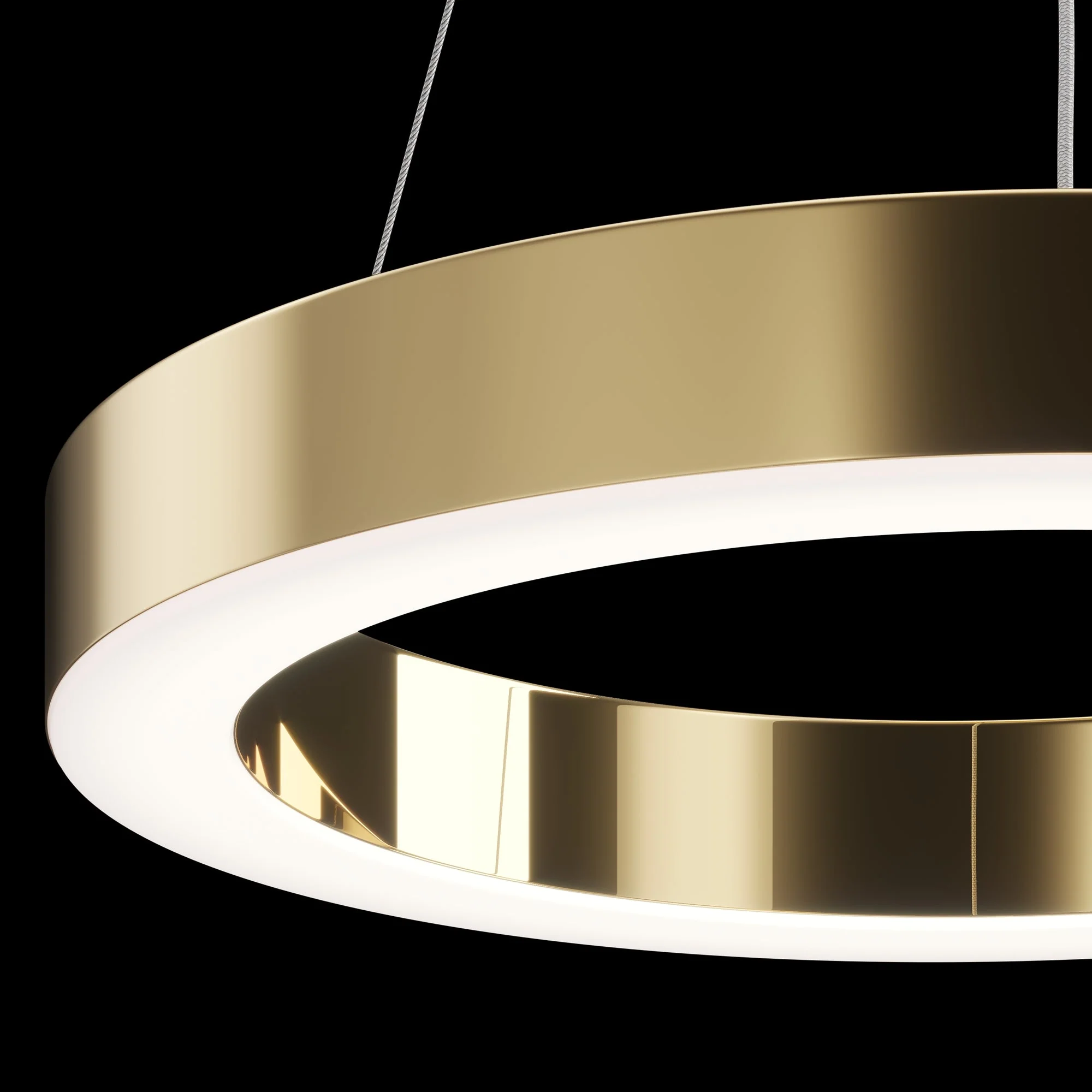 Saturno Small/Medium/Large LED Hanging Light - Brass Finish - Image 5