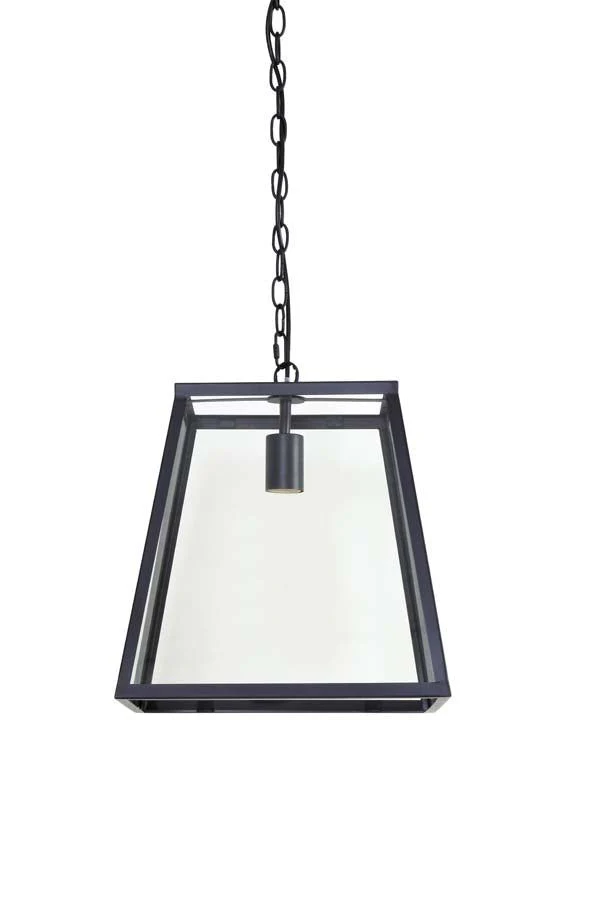Saunte Hanging Lamp, Black & Glass Finish - Image 2