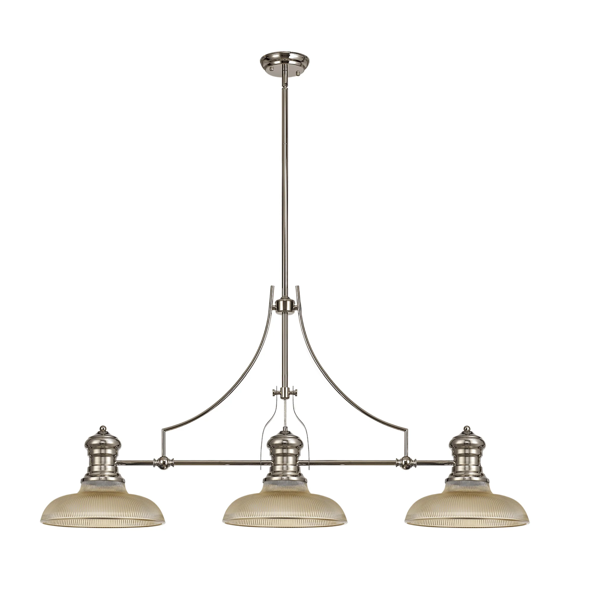 Savannah 3L Island Ceiling Light  E27 With 30cm Various Glass Shade, Polished Nickel With various Shade Colours IP20 - Image 22