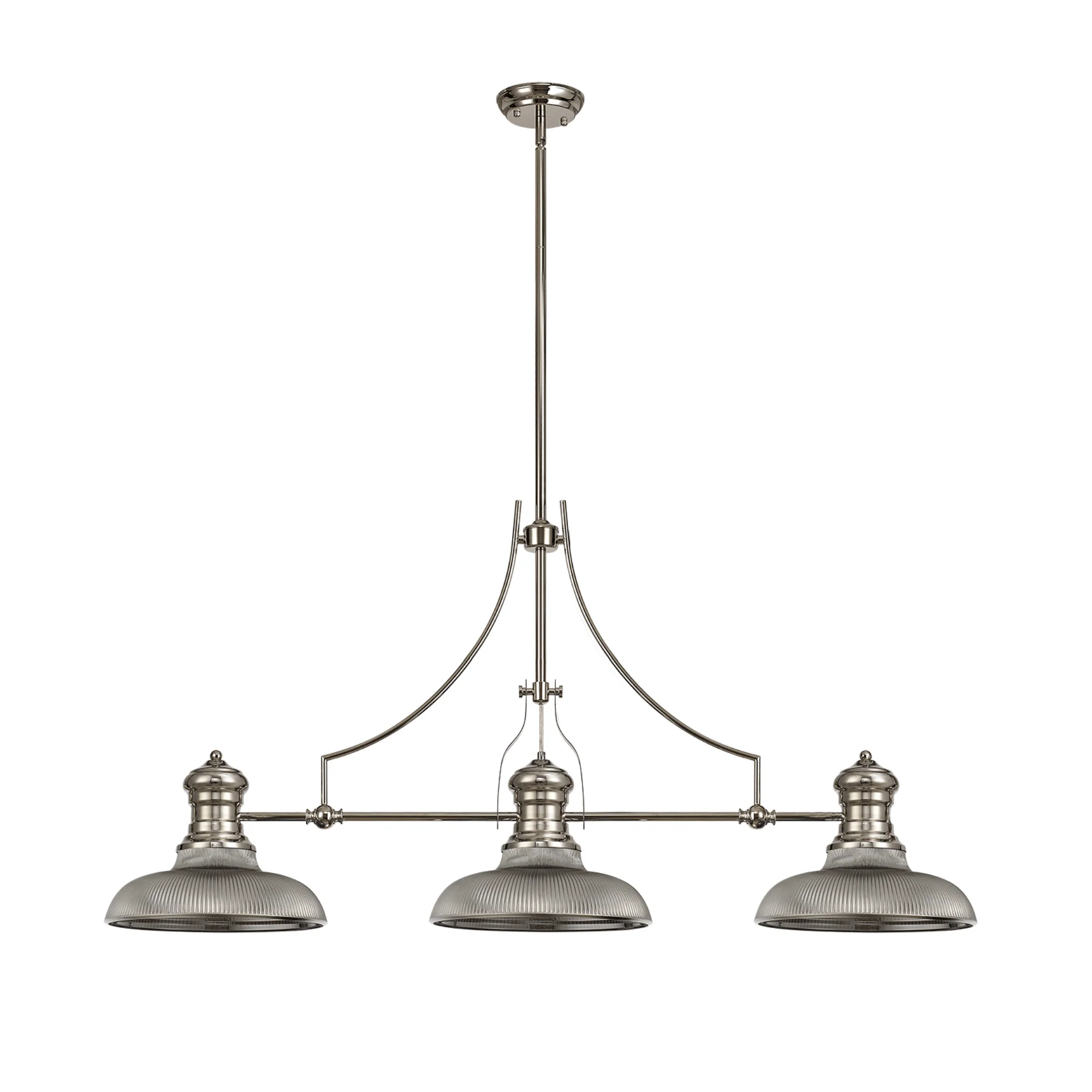 Savannah 3L Island Ceiling Light  E27 With 30cm Various Glass Shade, Polished Nickel With various Shade Colours IP20 - Image 26