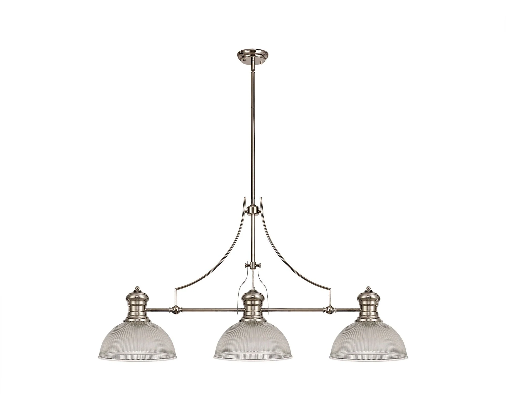 Savannah 3L Island Ceiling Light  E27 With 30cm Various Glass Shade, Polished Nickel With various Shade Colours IP20 - Image 7