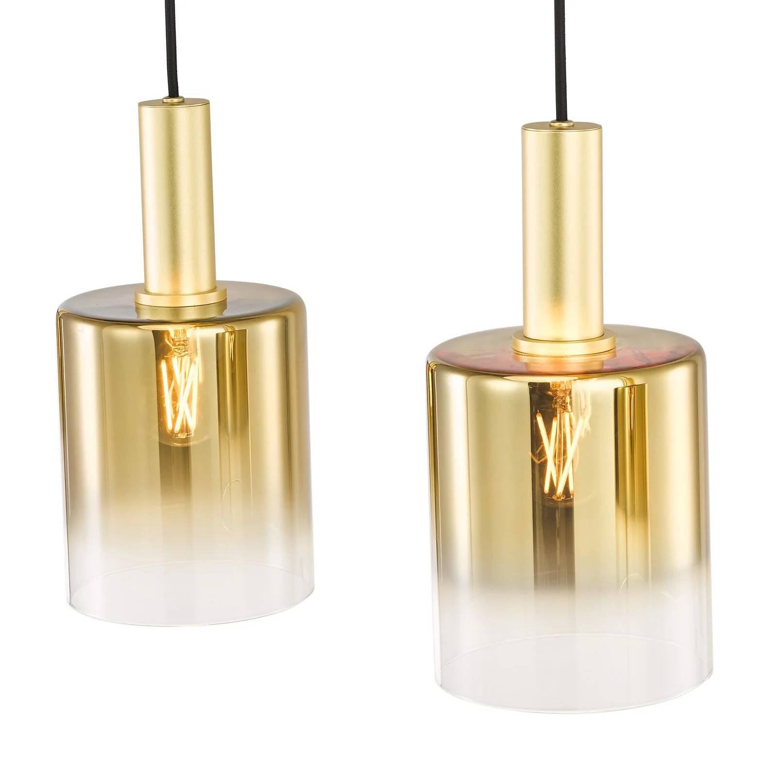 Savannah 4 Light Bar Pendant- Satin Gold and Gold Ombre Glass - Image 3