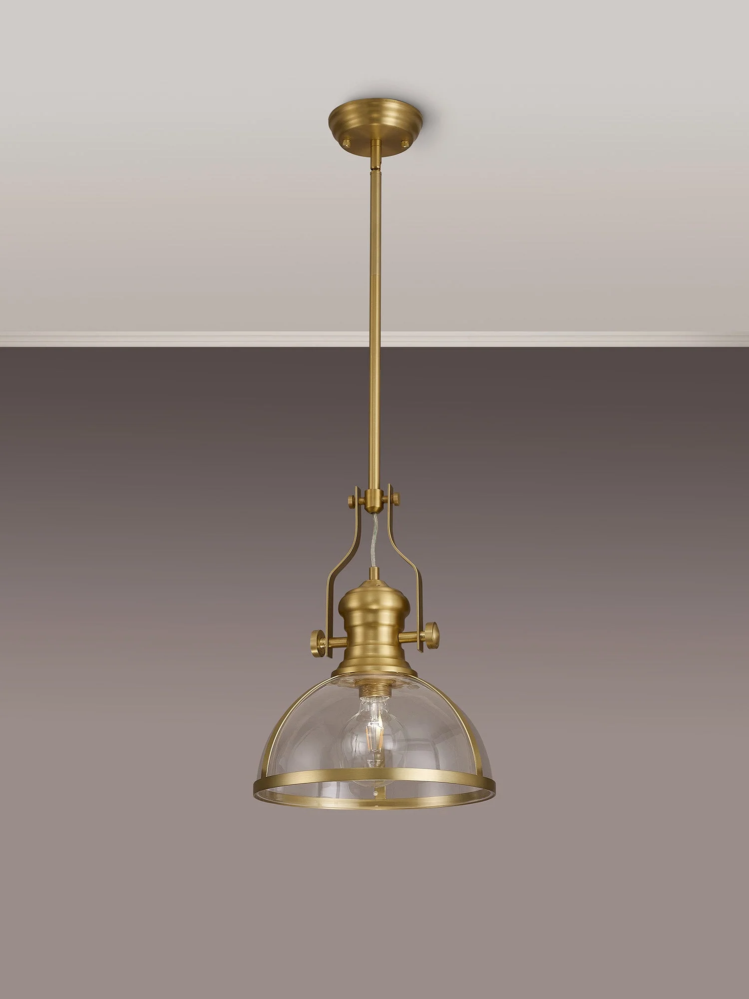 Savannah Pendant, 1 x E27, Satin Gold - Image 3
