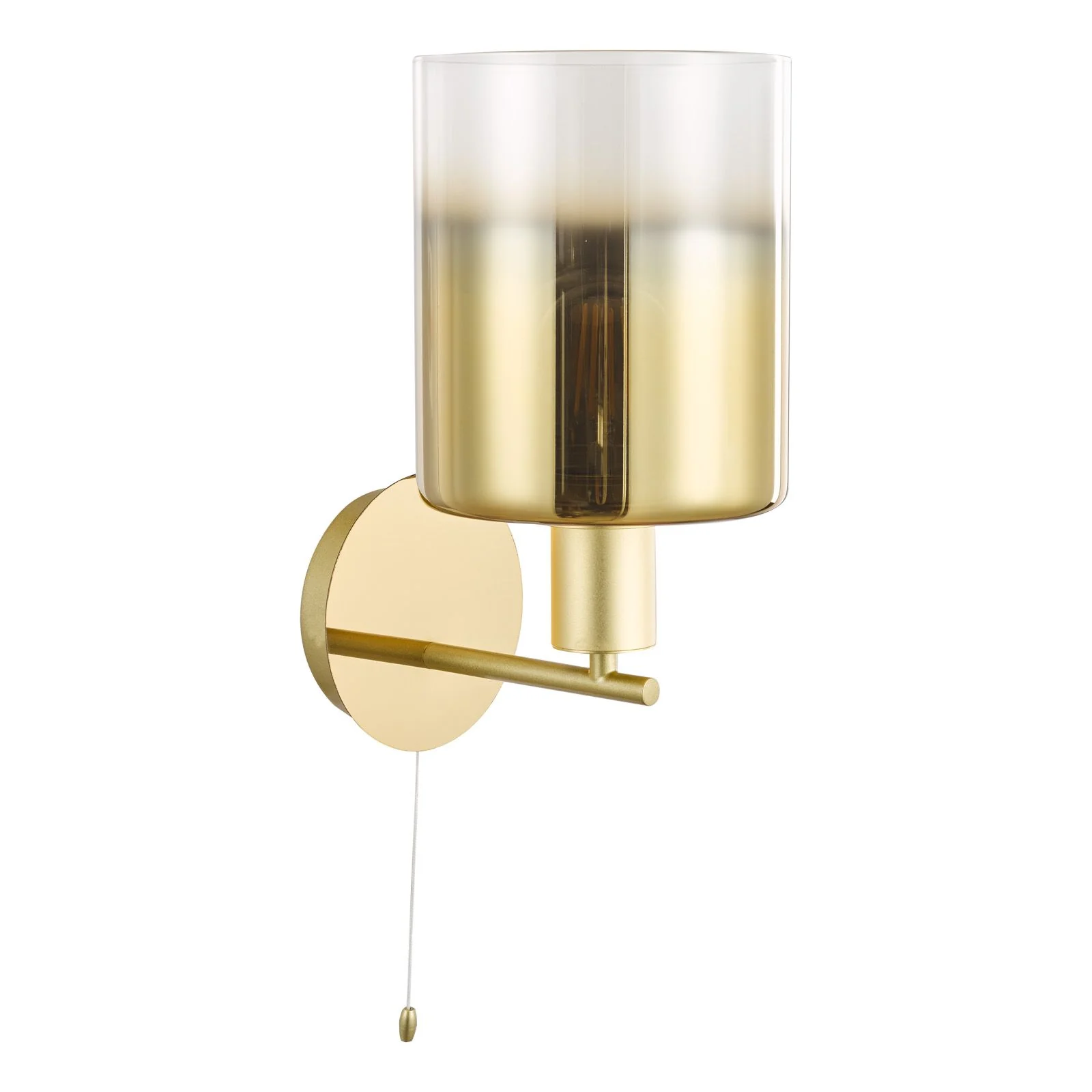 Savannah Wall Light- Matt Black and Smoked Glass/Satin Gold and Gold Ombre Glass - Image 5