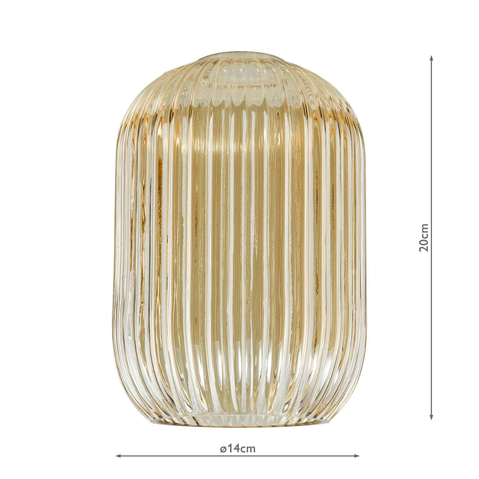 Sawyer Easy Fit Shade Ribbed Glass/ Smoked/ Champagne - Image 4