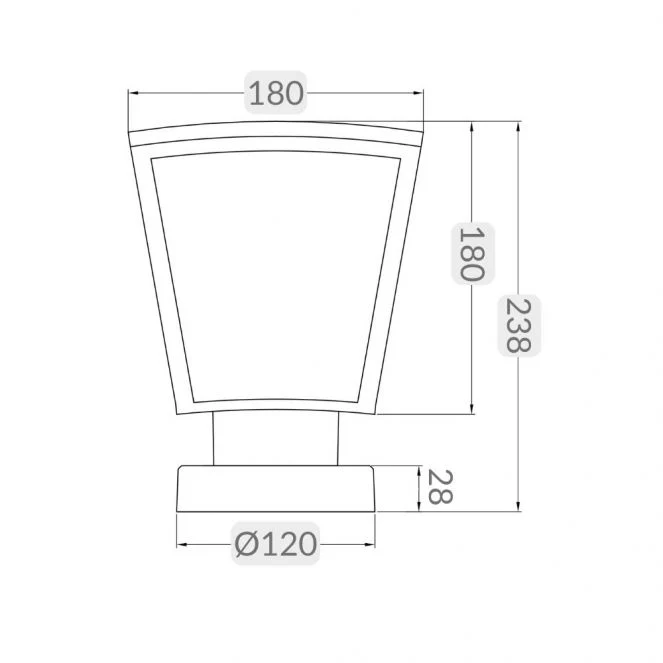 Sawyer IP44 Anthracite Pillar Top - Image 2