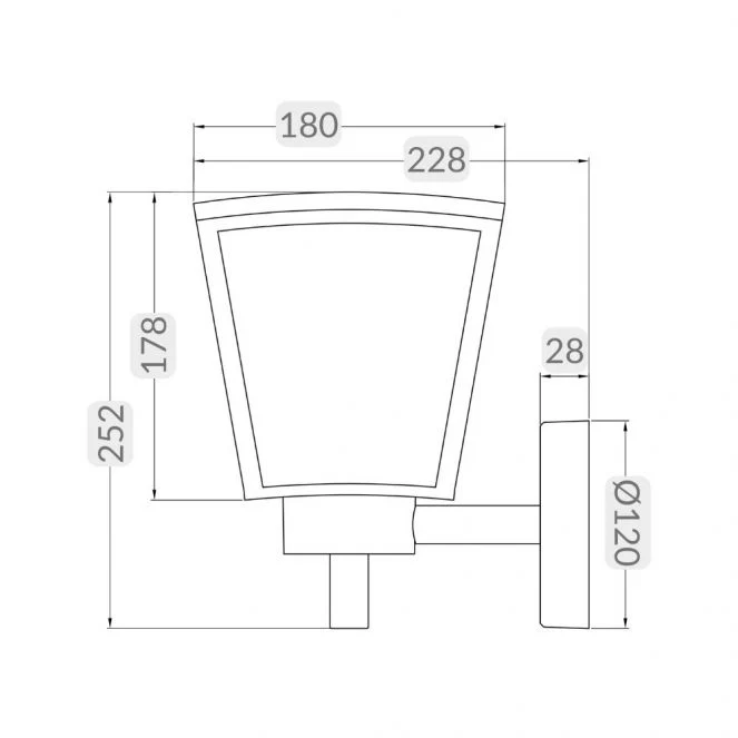Sawyer IP44 Anthracite Wall Light - Image 2