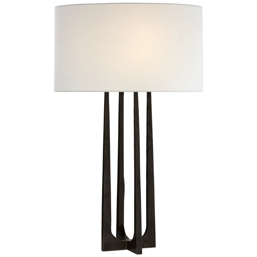 Scala Hand-Forged Table Lamp- Aged Iron/ Gilded Iron - Image 2