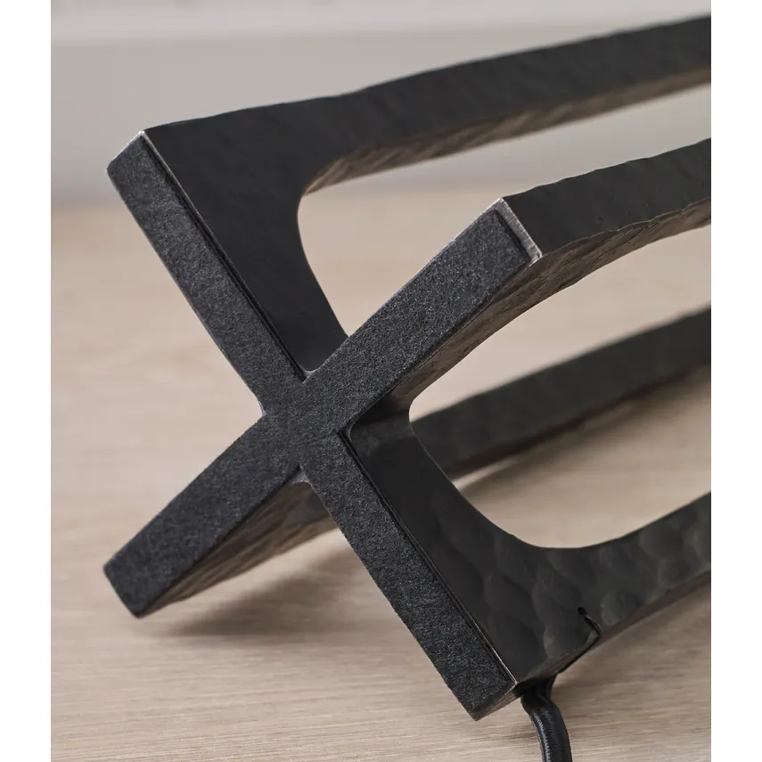 Scala Hand-Forged Table Lamp- Aged Iron/ Gilded Iron - Image 4