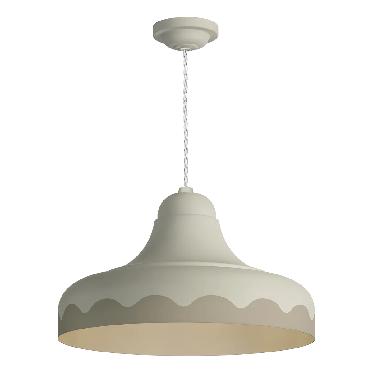 Scallop 1 Light Small/Large Scalloped Edge Pendant - Bespoke - Image 4