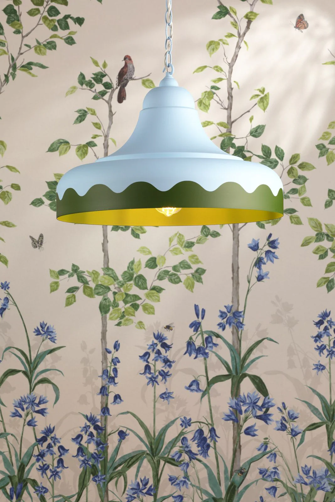 Scallop 1 Light Small/Large Scalloped Edge Pendant - Bespoke - Image 5