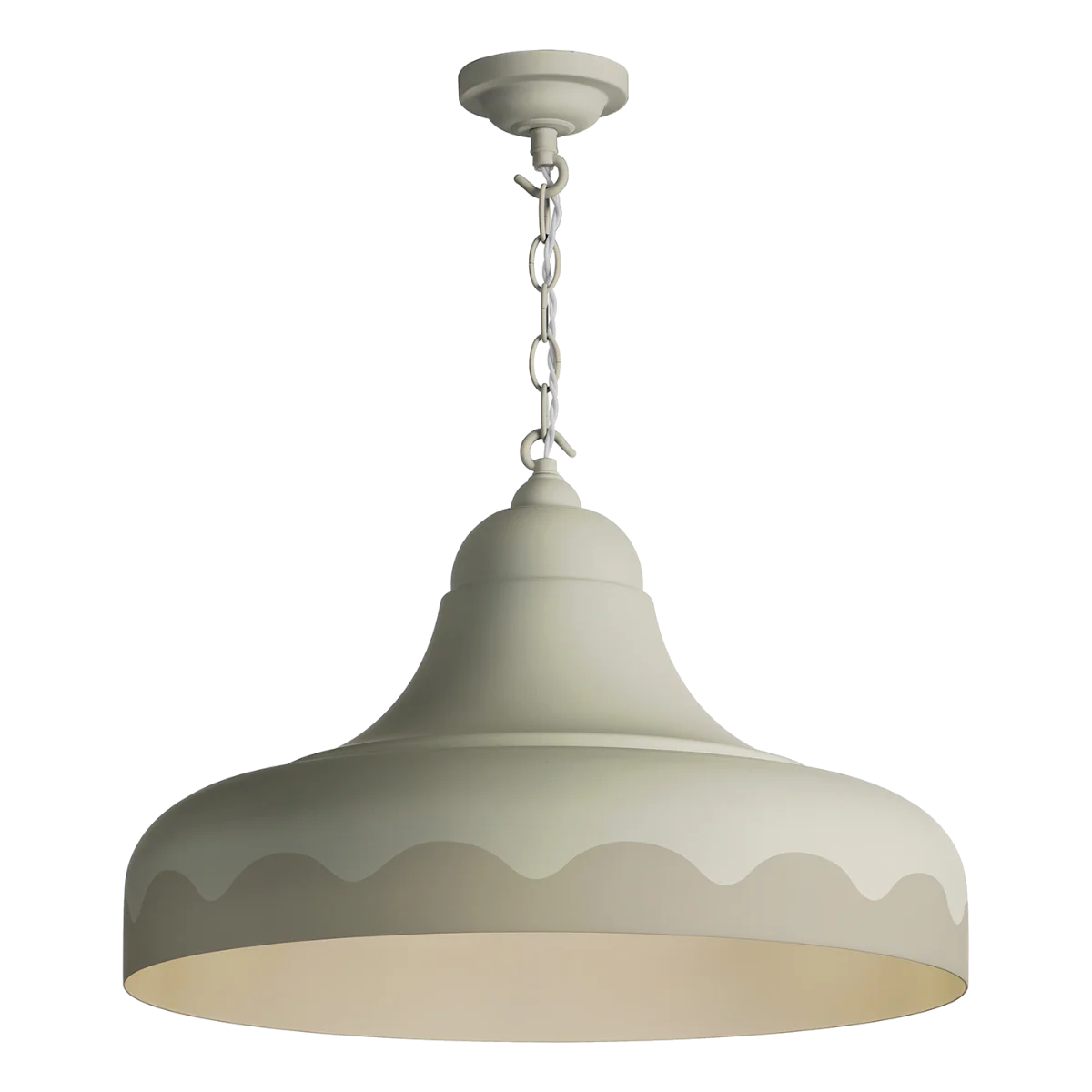 Scallop 1 Light Small/Large Scalloped Edge Pendant - Bespoke - Image 8