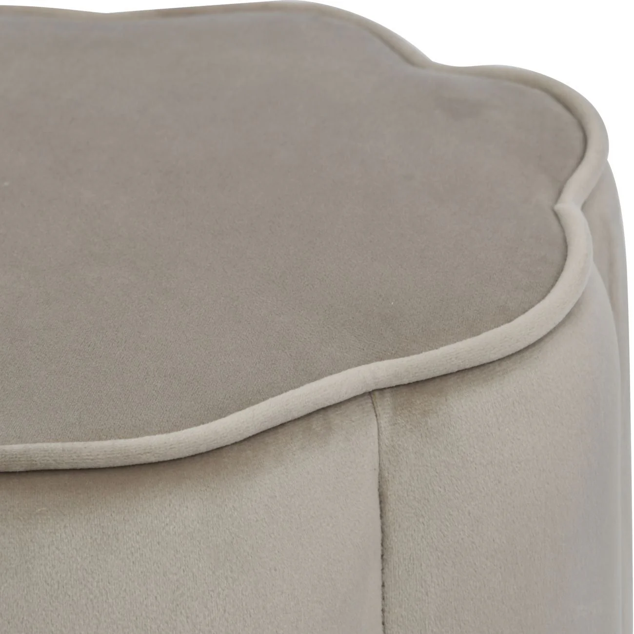 Scallop Footstool in Royal Blue/Smokey Taupe Velvet - Image 10
