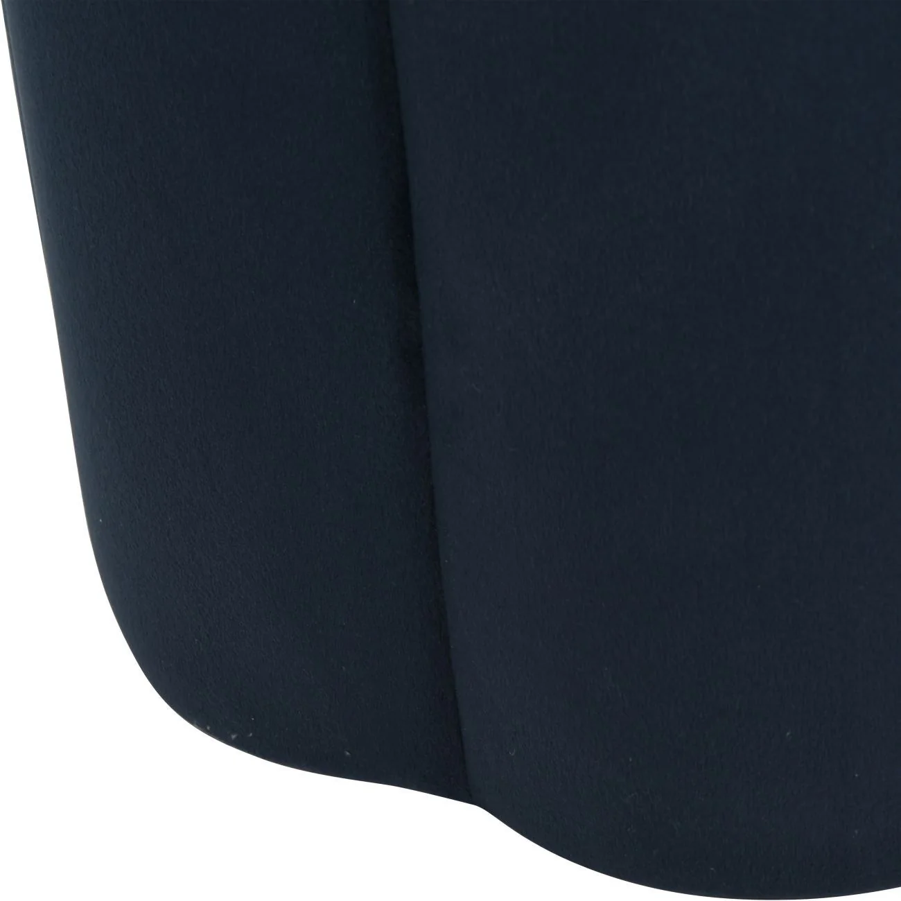 Scallop Footstool in Royal Blue/Smokey Taupe Velvet - Image 4