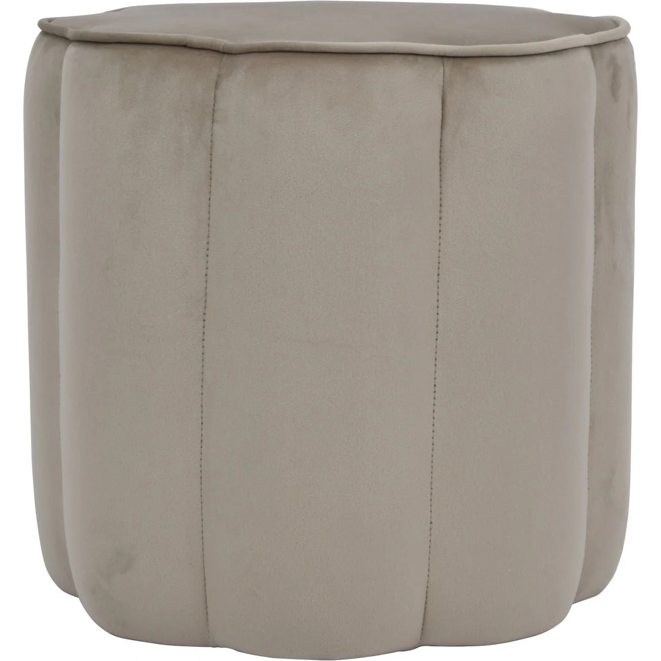 Scallop Footstool in Royal Blue/Smokey Taupe Velvet - Image 9
