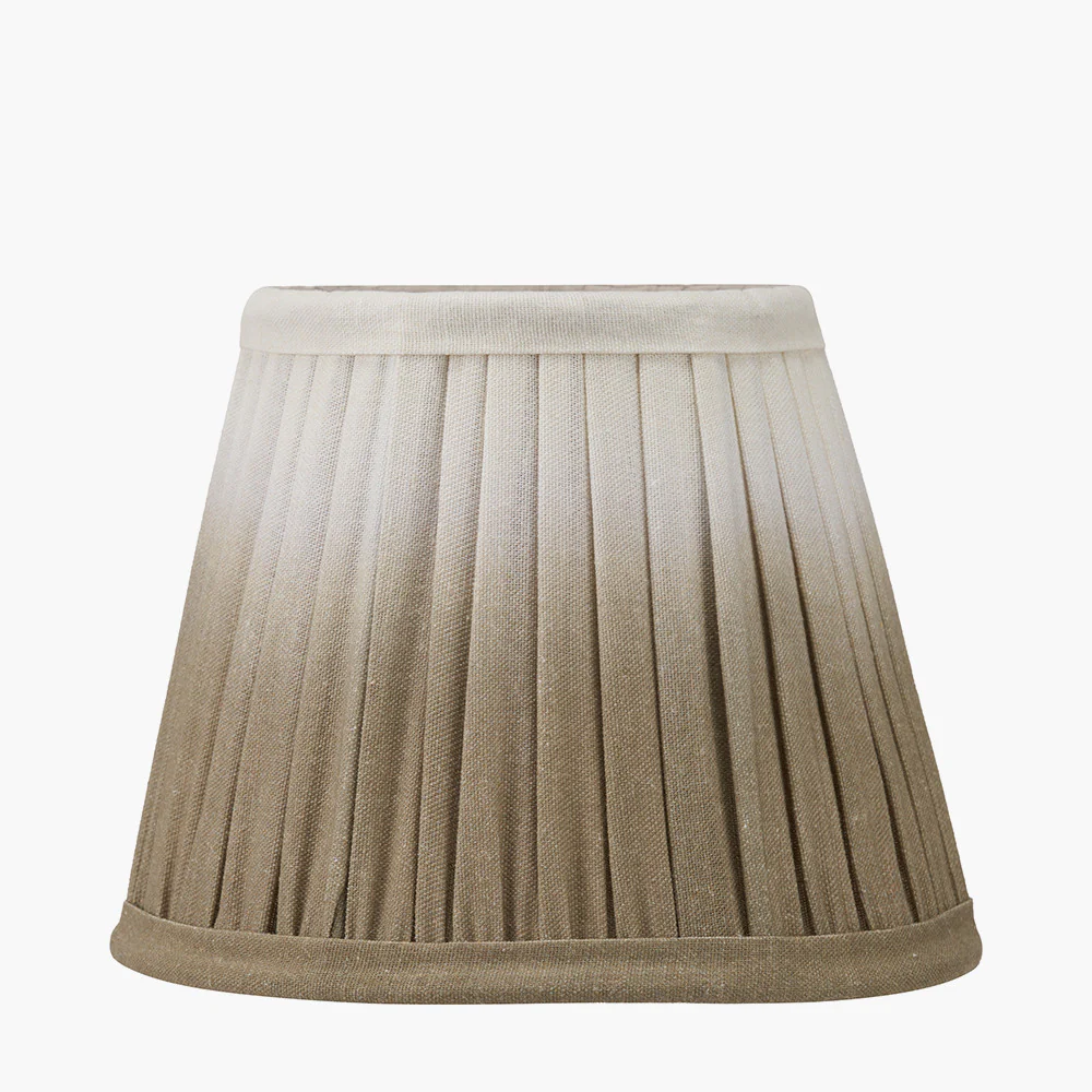 Scallop Ombre Soft Pleated Lampshade - Blue/Taupe - Image 2