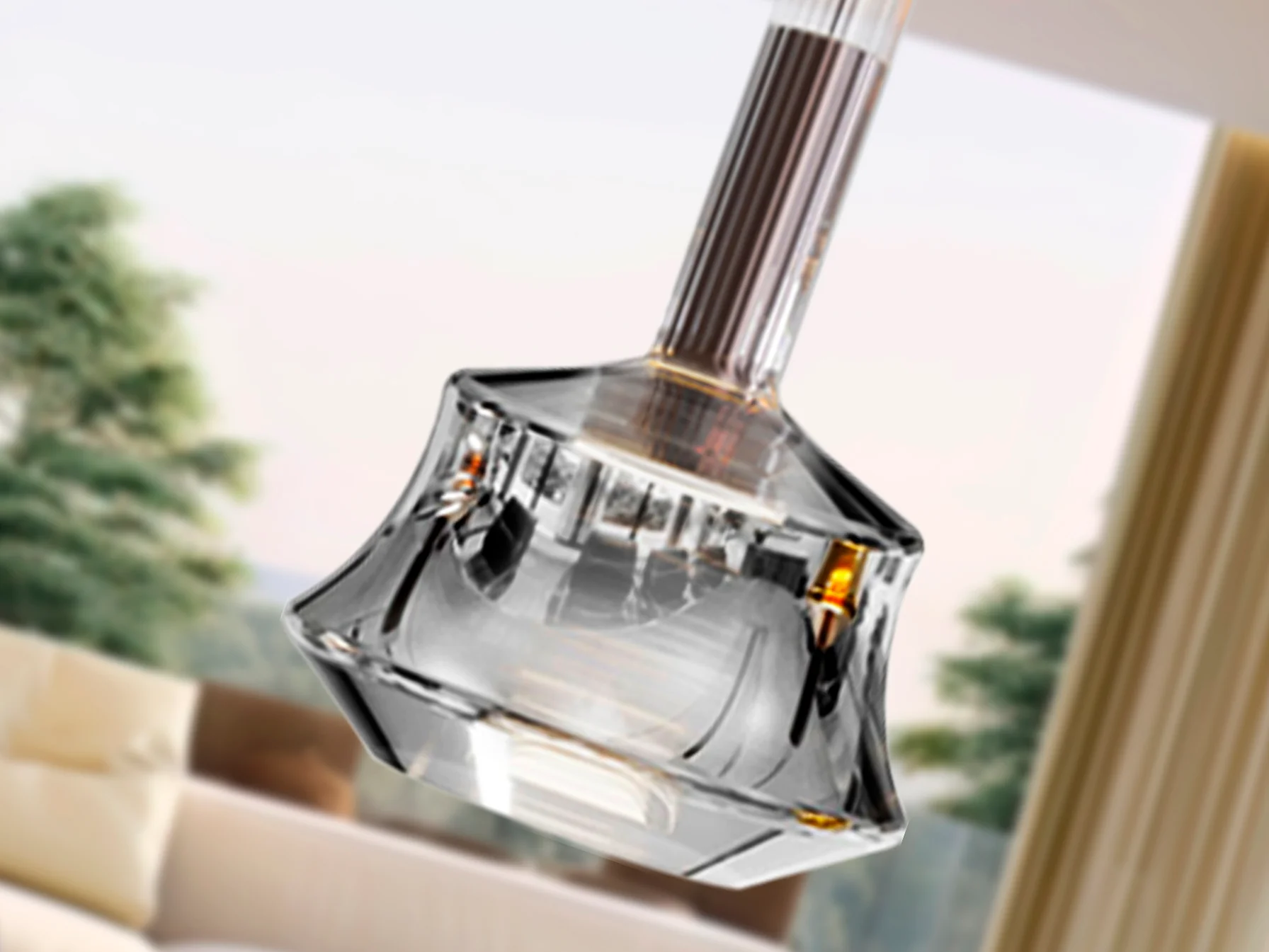 Scarlett Single Pendant- Silver/Amber Finishes - Image 6