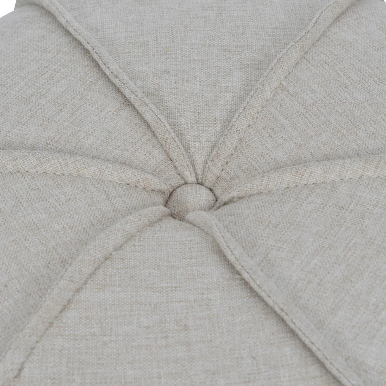 Seamed Button Stool in Oatmeal - Image 3