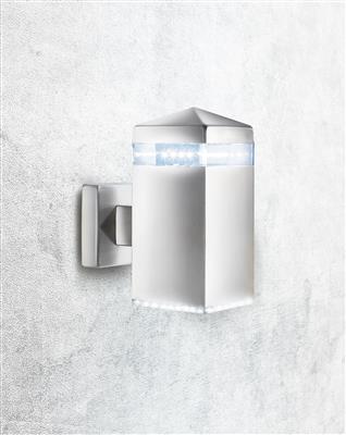 INDIA 32LT LED OUTDOOR WALL LIGHT SATIN SILVER, IP44 - Image 4