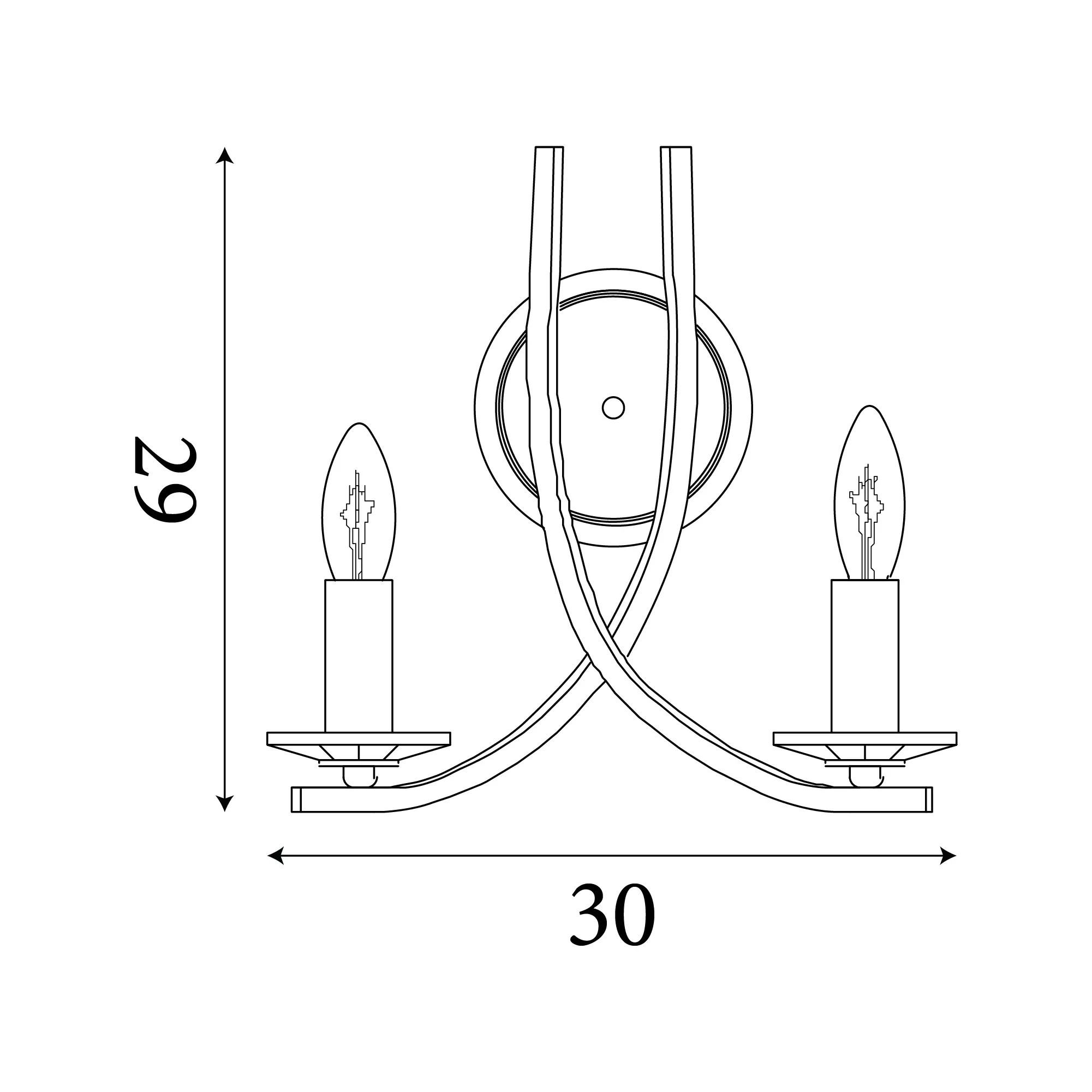 Ascona Twin Wall Light- Fitting Colours - Image 11