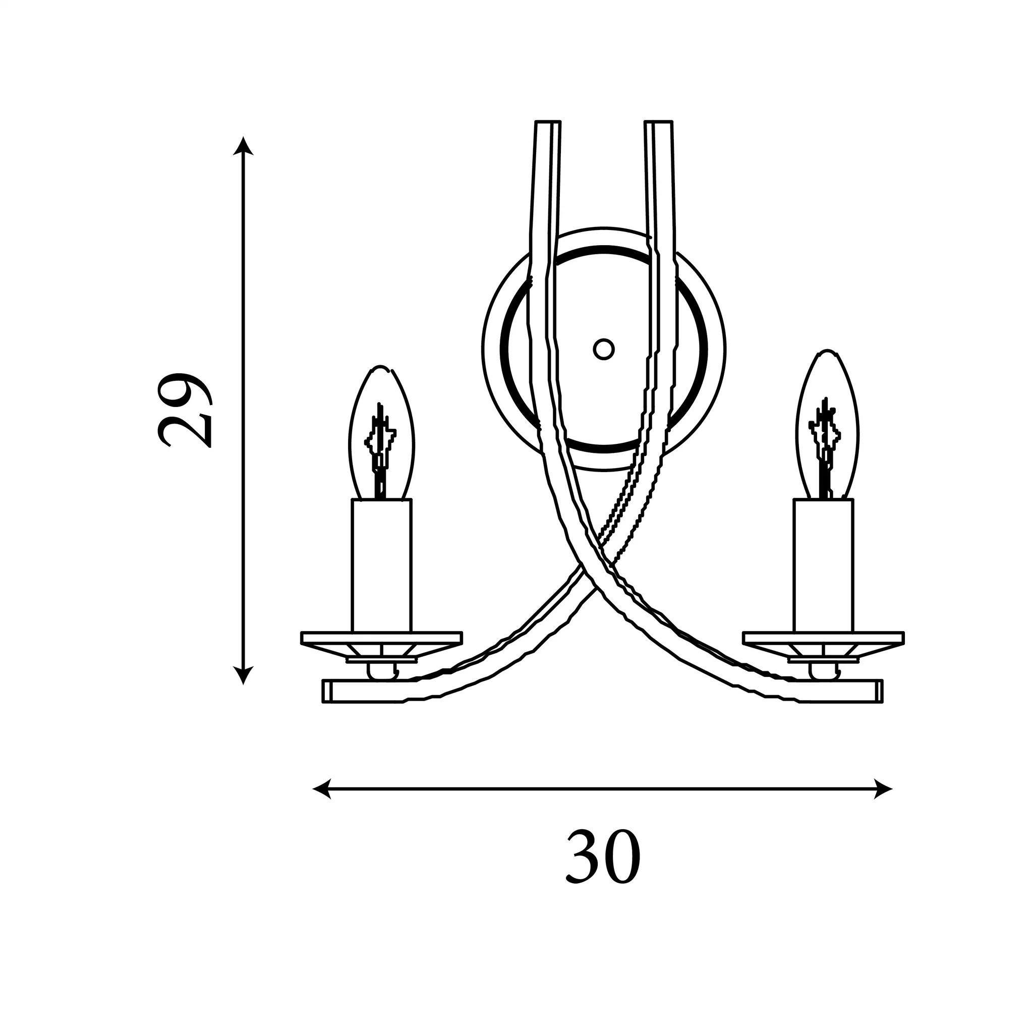 Ascona Twin Wall Light- Fitting Colours - Image 8