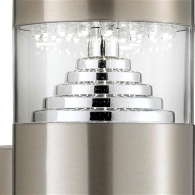 BROOKLYN STAINLESS STEEL IP44 30 LED OUTDOOR WALL LIGHT WITH CLEAR POLYCARBONATE DIFFUSER - Image 4