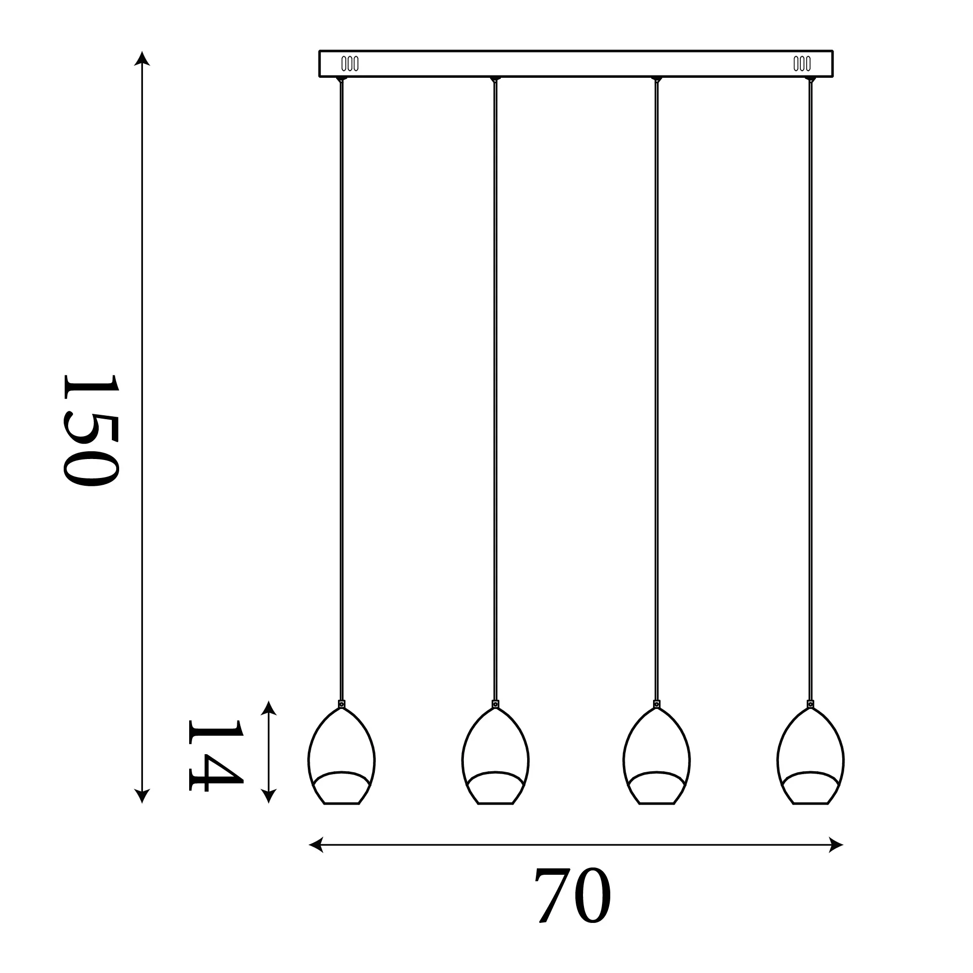 Seeds 4Lt Bar Pendant- Latte Metal with Champagne Glass - Image 2