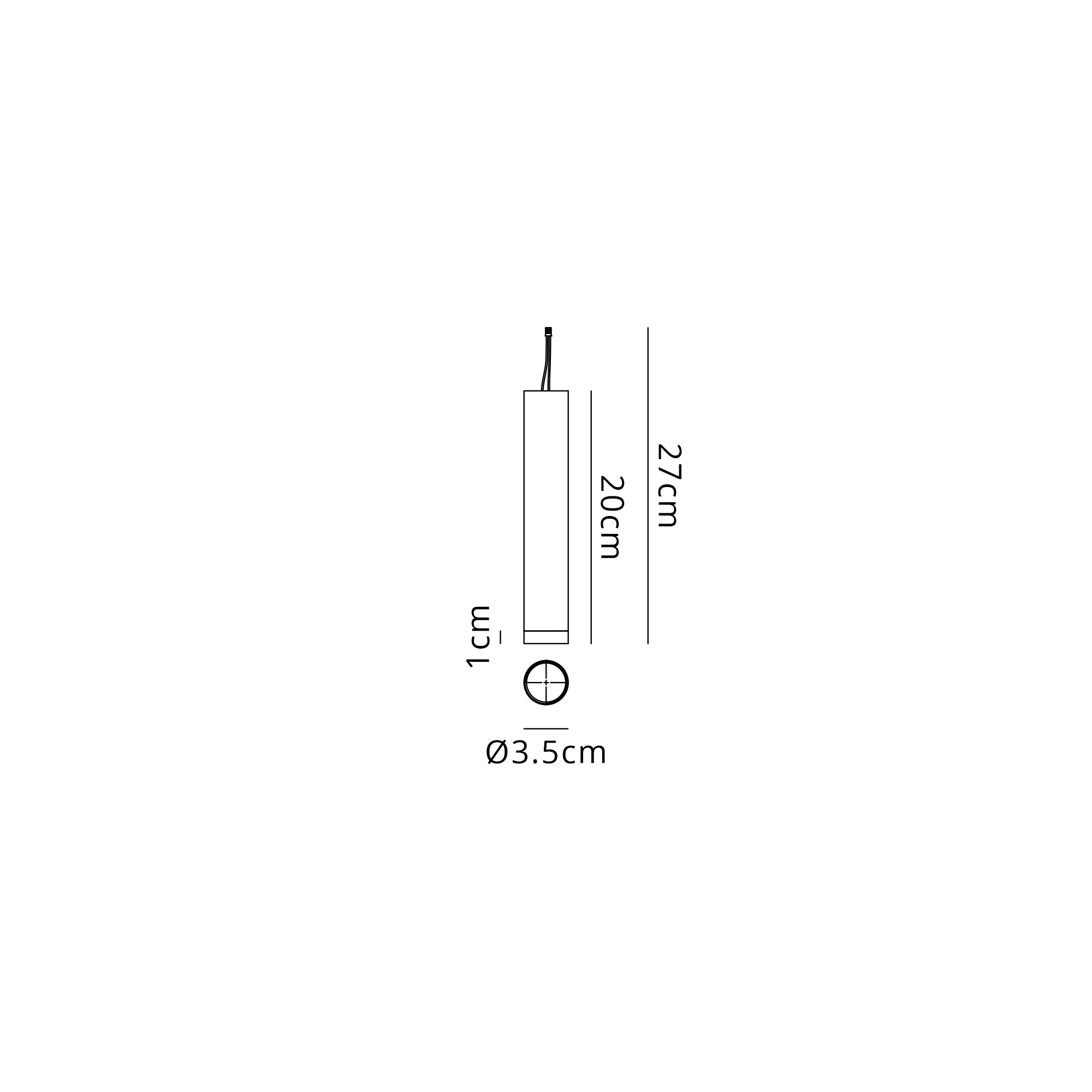 Segal IP44 Light Pendant With Tube - Various Sizes and Colours - Image 3