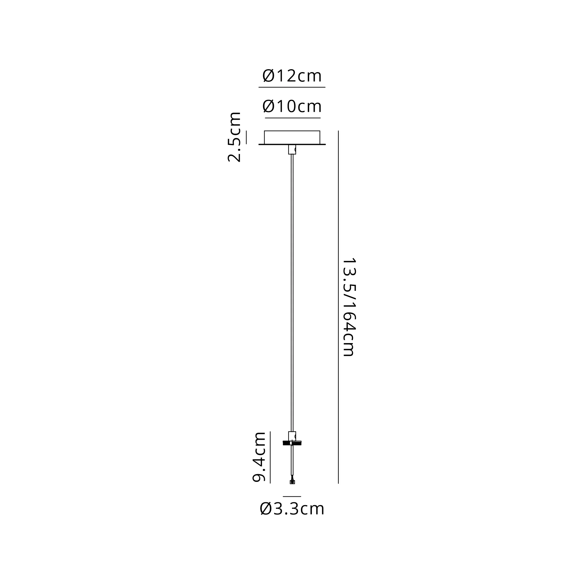 Segal IP44 Light Pendant With Tube - Various Sizes and Colours - Image 6