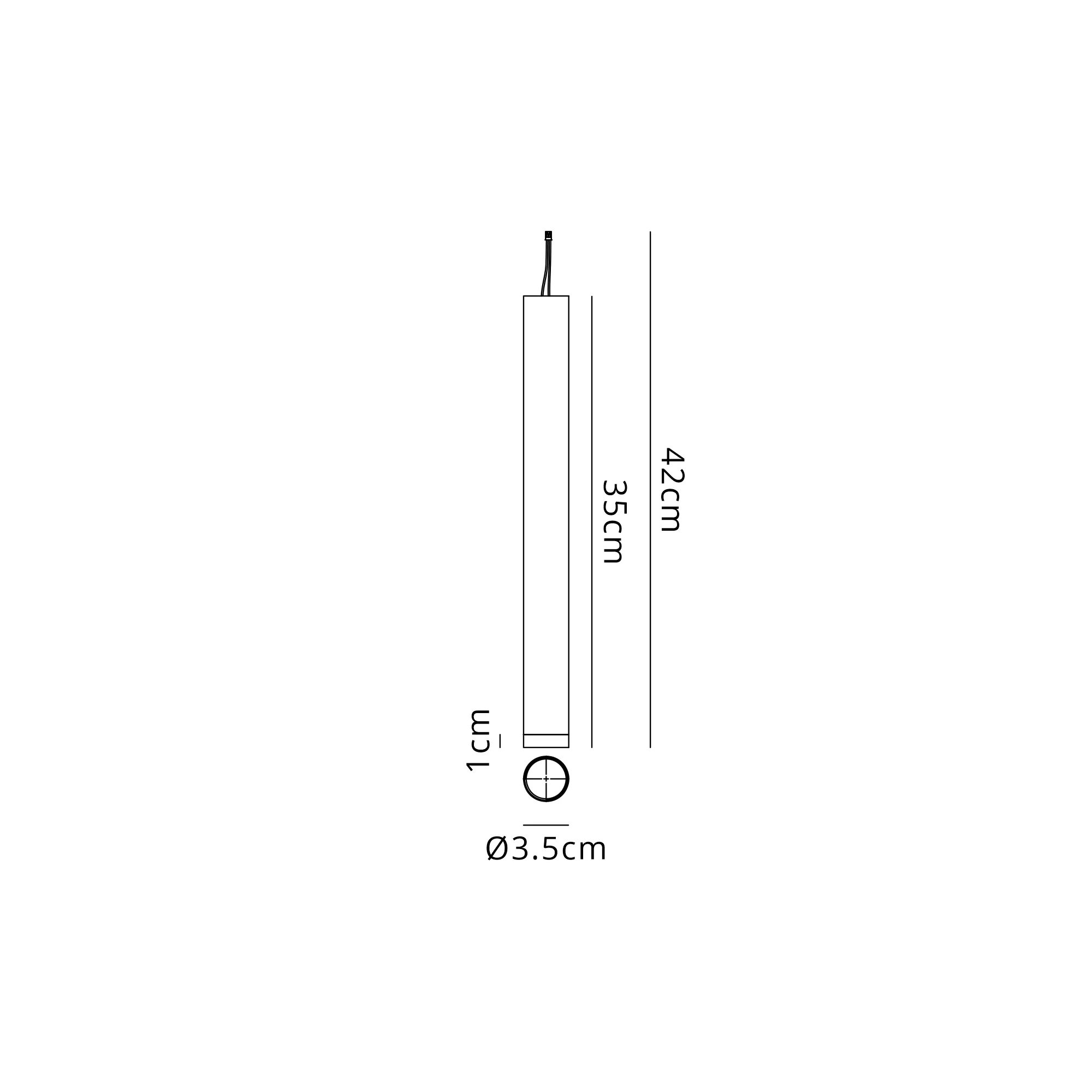 Segal IP44 Light Pendant With Tube - Various Sizes and Colours - Image 7
