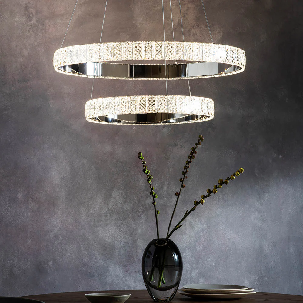 Seline 2Lt Crystal LED Ring pendant - Image 2