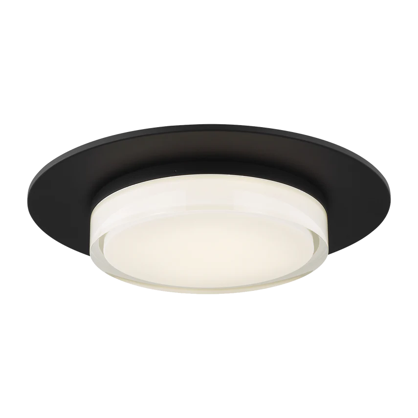 Sen 17" Flush Mount Light - Black/ Brass - Image 2