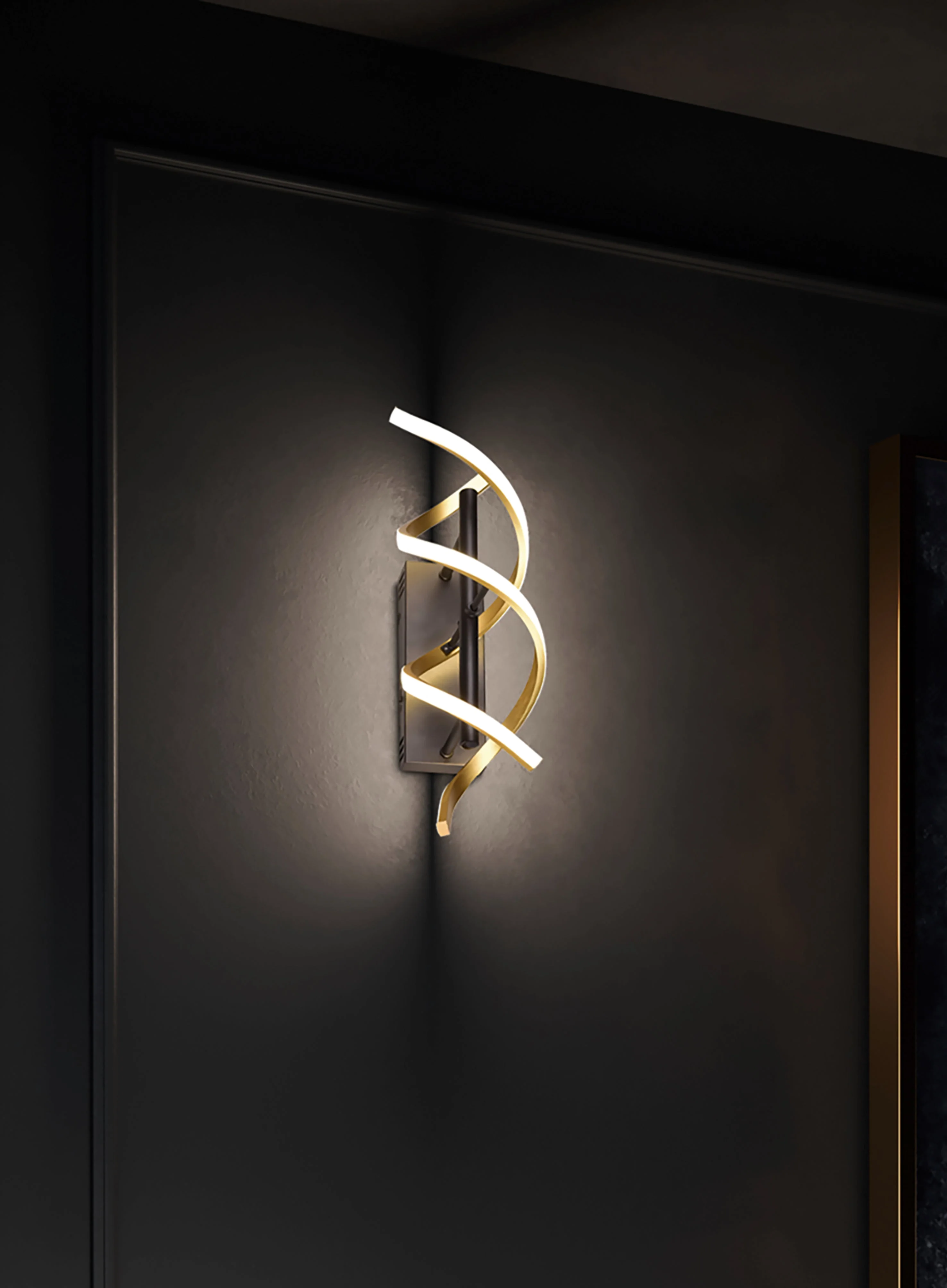 Sequence LED Wall Light - Aluminum/Brass - Image 2