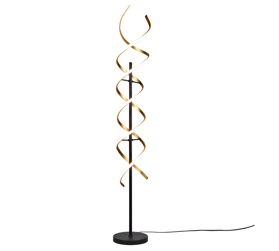 Sequence Modern LED Floor Lamp - Aluminum/Brass - Image 2