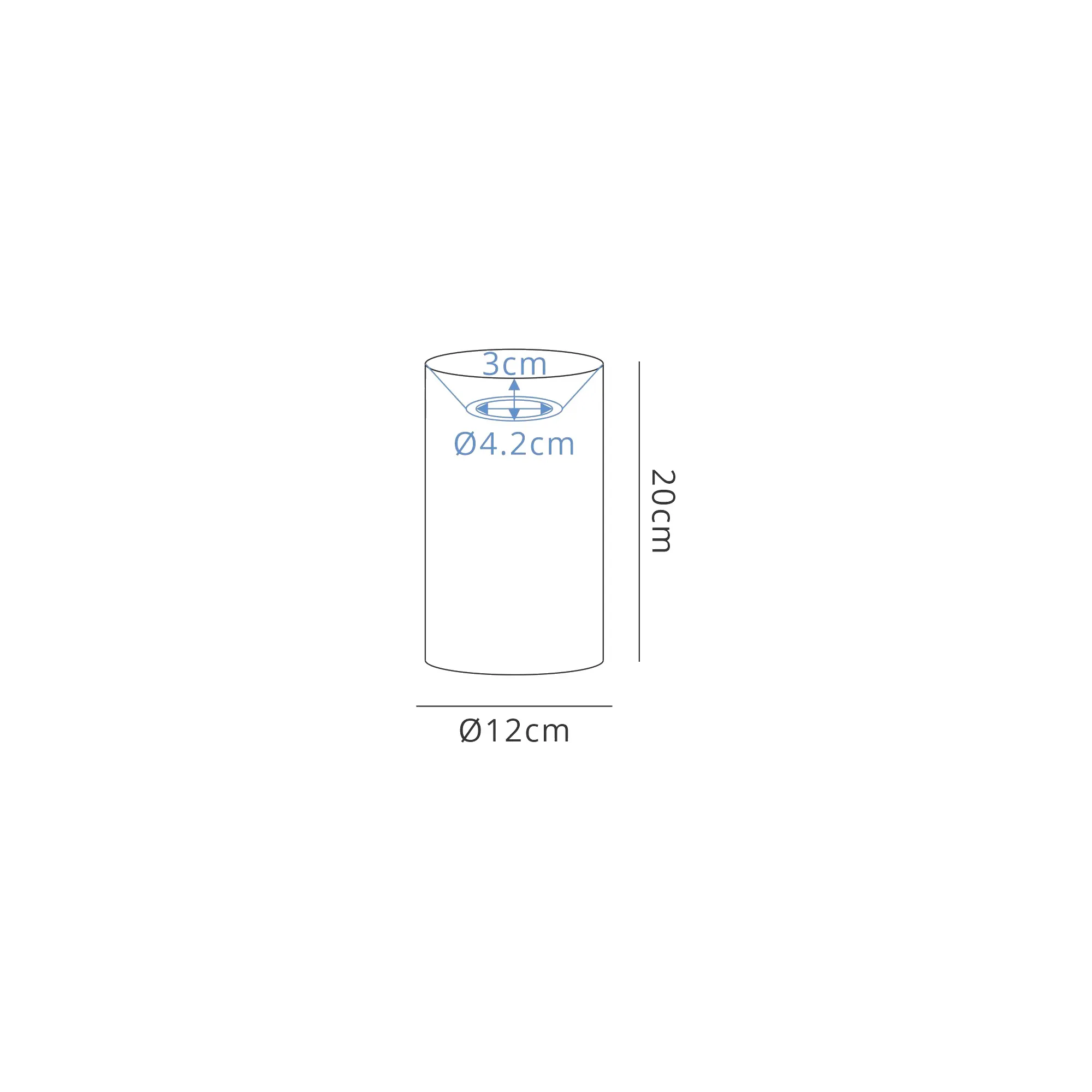 Serena Round Cylinder, 120 x 200mm Faux Silk Fabric Shade, Ivory Pearl/White Laminate - Image 4