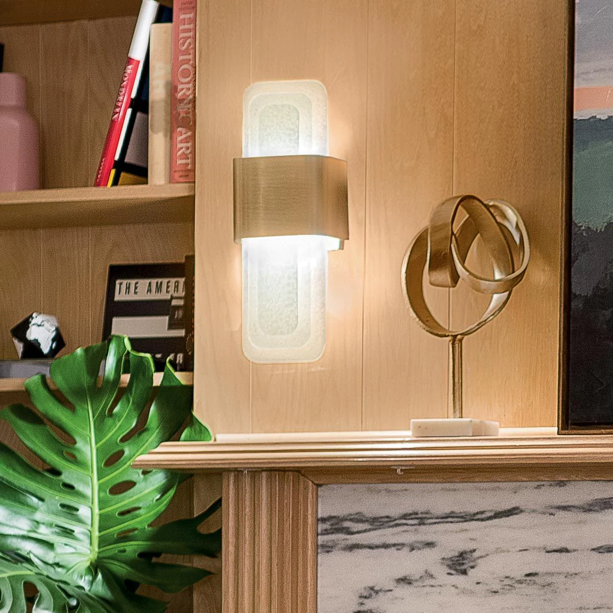 Serene 1 ltLED Wall Light - Natural Brass - Image 7