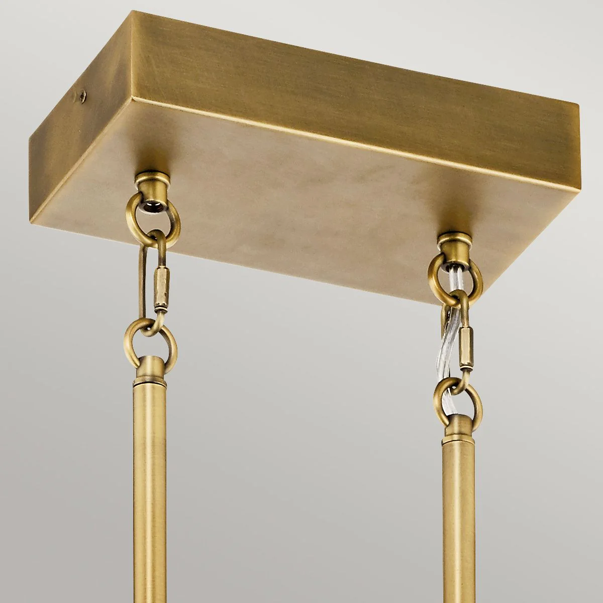 Serene 2 lt LED Chandelier - Natural Brass - Image 2