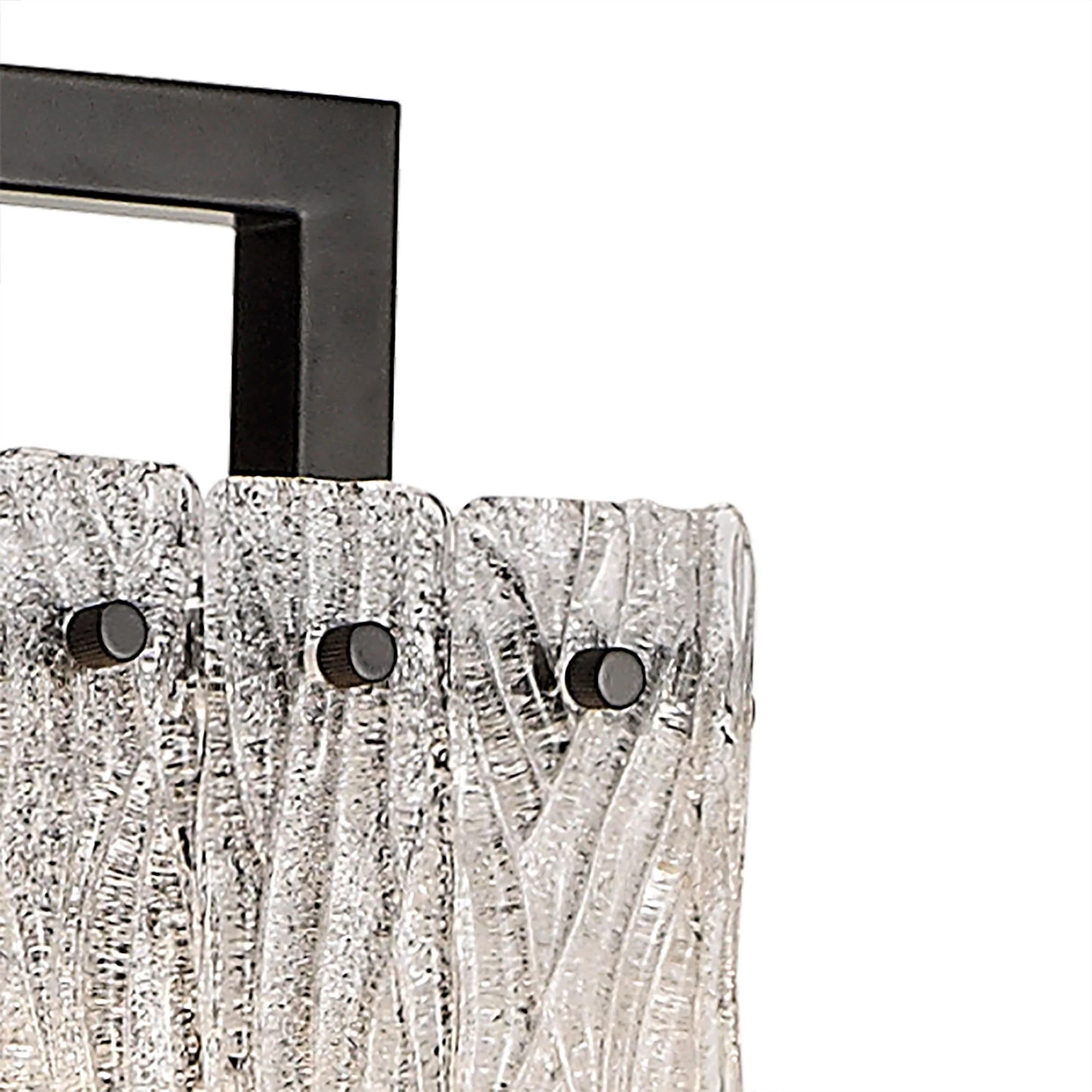 Serenity Floor Lamp, 2 Light E27, Matt Black/Crystal Sand Glass - Image 6