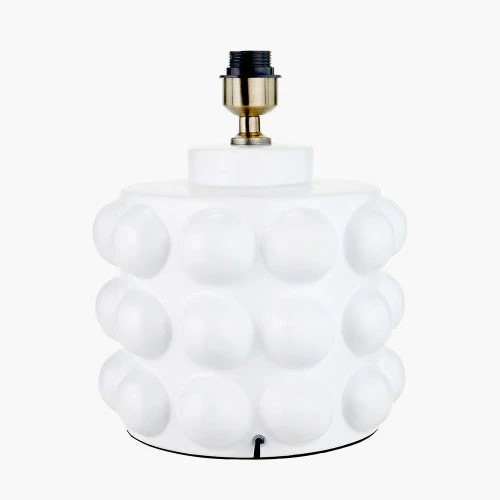 Serenity Table Lamp Base Bobbled Ceramic - White & Black Finishes - Image 4