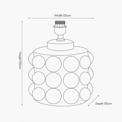 Serenity Table Lamp Base Bobbled Ceramic - White & Black Finishes - Image 7
